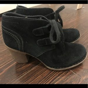 Clark’s black healed booties
